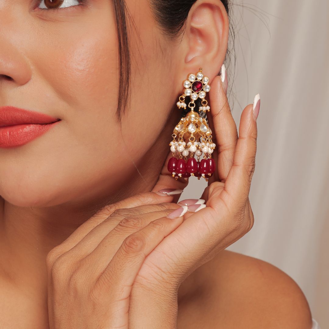 Red Jhumkas Online Red Jhumkas Online