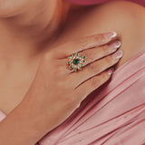 green polki ring green polki ring