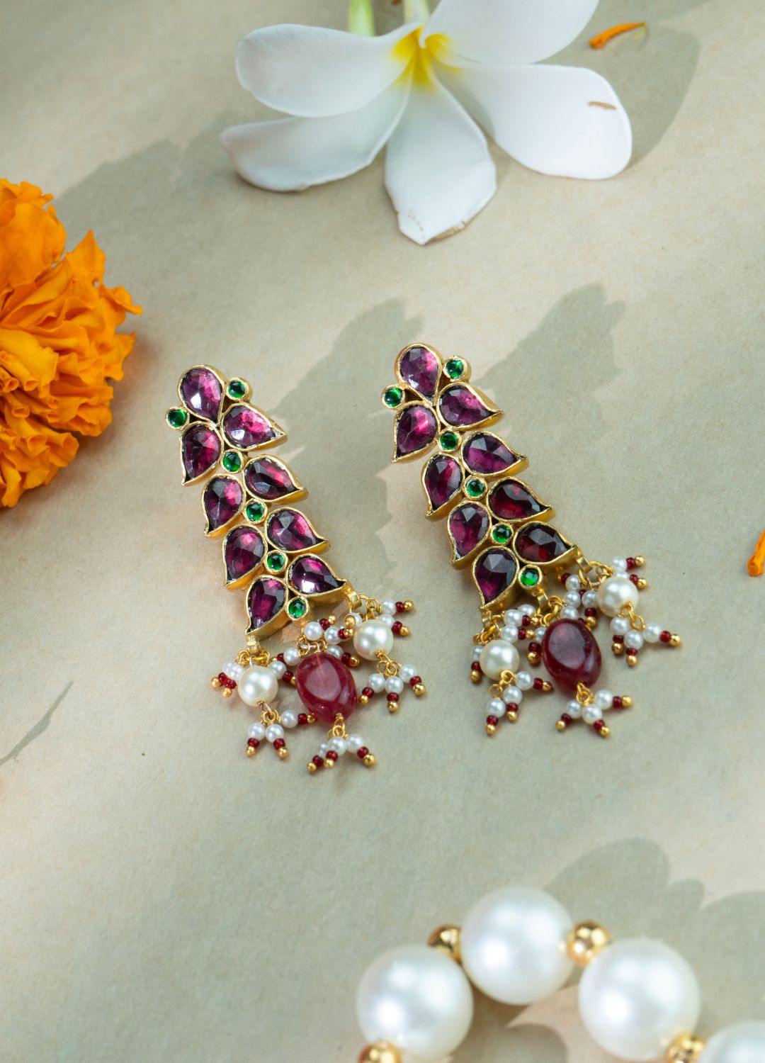 Rani Pink Long Earring Rani Pink Long Earring
