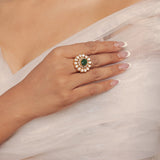 Green stone ring Green stone ring