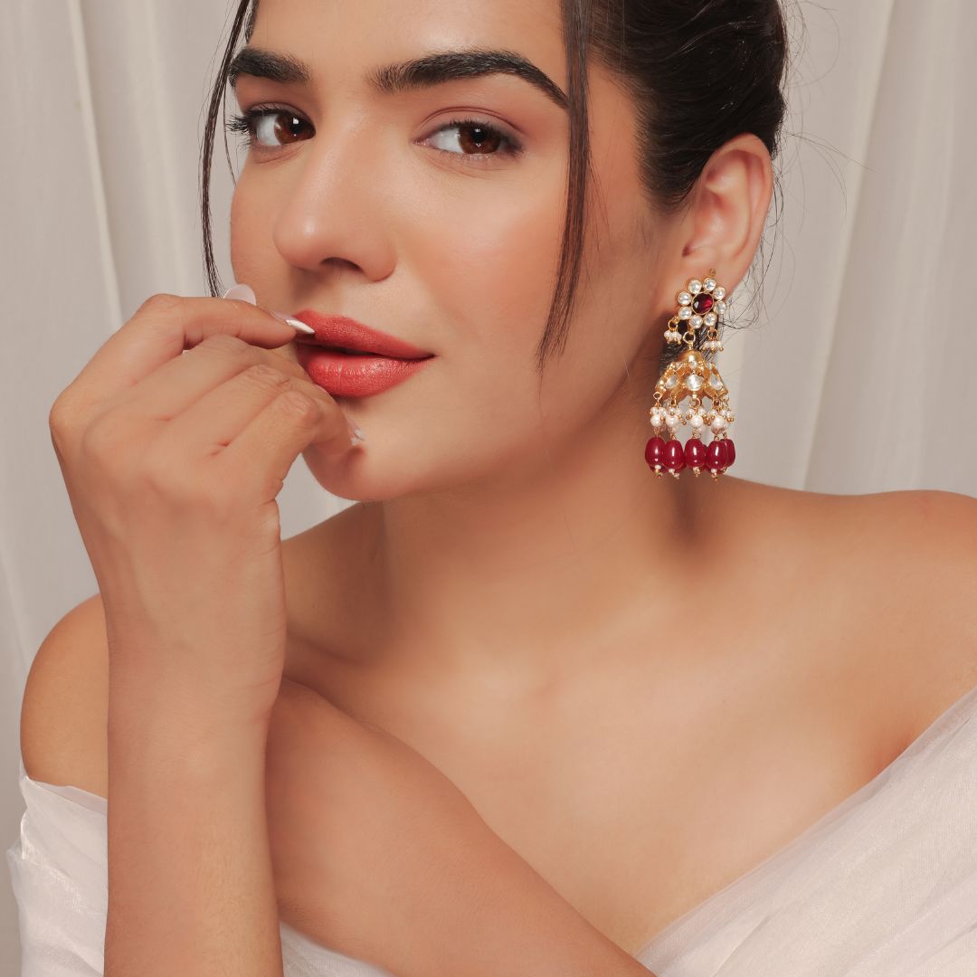 Red Jhumkas Online Red Jhumkas Online