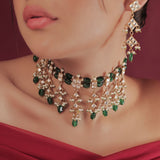 Green Choker And Necklace Green Choker And Necklace