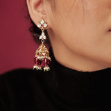 canopy Red Drop Jhumki