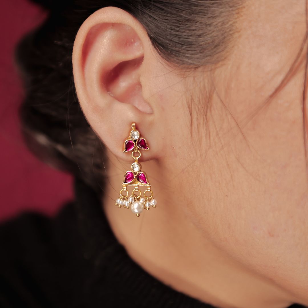 Pink earrings for women