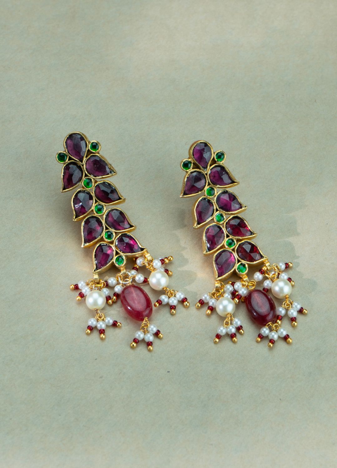 Rani Pink Long Earrings