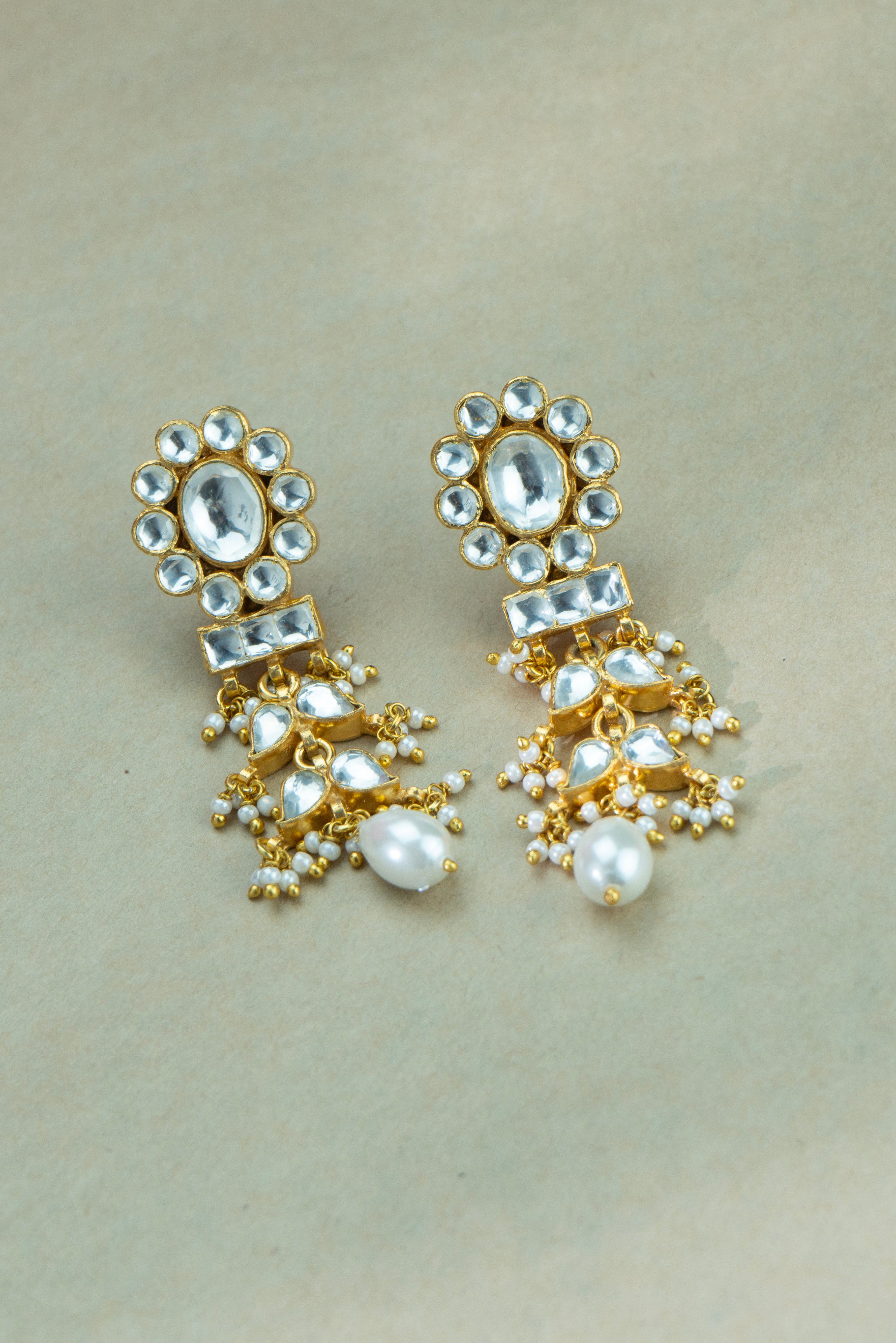 White Pearl Earrings