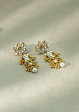 Golden Kundan Elegance Drop Earrings